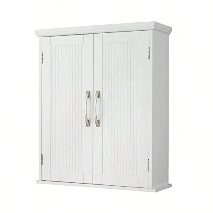 Teamson Home Wooden Bathroom Furniture Wall Medicine Cabinet White
