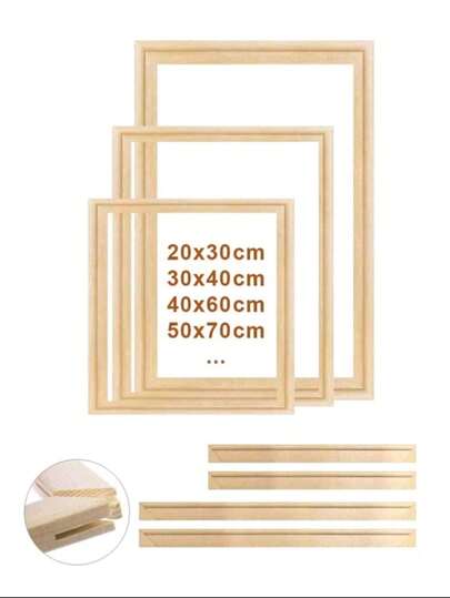 1 Set Holzrahmen DIY 30x40 40x60cm 50x70cm für Leinwand Ölgemälde Kiefernholzrahmen, Wandkunst Malerei, Diamantmalerei Rahmen, Zapfen und Nut Holzleisten, verstärkte Pinselarbeit, Spannrahmen, Übungen, Holzinnenrahmen für Wohnzimmer Schlafzimmer Heim Dekoration Geschenke Geburtstag Abschluss