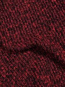 Plus Size Solid V-Neck Casual Versatile Sweater Vest - Burgundy - View 3