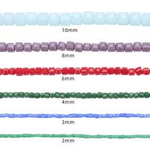95-100pcs 4/6MM Clear Square Beads Faceted Crystal Glass Cube Beads For DIY Handmade Bracelets Necklaces Earrings Fashion Jewelry Accessories - Màu xanh Ô liu - Xem 2