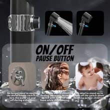 High Pressure Shower Heads With Handheld,Filtered Shower Head,High Flow Even With Low Water,4Modes Filtered Showerhead Power Wash For Hard Water,With 59″Replacement Hose - Grey(9 Piece Set) - View 8