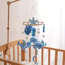 Handmade Baby Sheep & Star & Moon Bed Bell, Baby Mobile Crib, Cute Animal Shaped Toys, Educational, Improve Hand-Eye Coordination, Prevent Myopia, Nursery Room Decor, Mixed Colors, Newborn Rattle Toys, Best Gift For Parent-Child Interaction, Birthday, Christmas