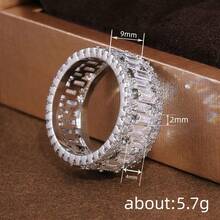 1pc Luxe Elegant Engagement Ring,Chic Gift For Men And Women,Anniversary Birthday Wedding Jewelry(No Box)