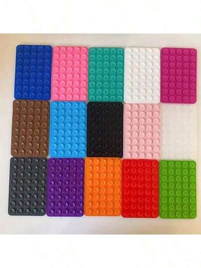 1/5/10/20/30Piezas Soporte de teléfono de ventosa de silicona, con 28 ventosas independientes sin adhesivo, base reutilizable de doble cara apta para maquillaje, fitness, ducha, coche y uso en cocina compatible con iPhone, teléfonos Android, regalo para cumpleaños, familia y amigos, soporte de teléfono, accesorios de teléfono