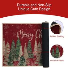 Christmas Kitchen Mat Non Slip Thick Kitchen Rugs And Mats Xmas Tree And Snowflake Print Indoor Kitchen Mat Sets For Home - Red - View 4