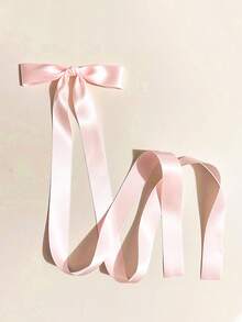 1pc Women's Hair Accessories, Minimalist Fashion Bow Hair Clip, Elegant Ballet Style Ribbon Hair Clip, Sweet & Cute Hairpin, Suitable For Daily Use, Claw Clips