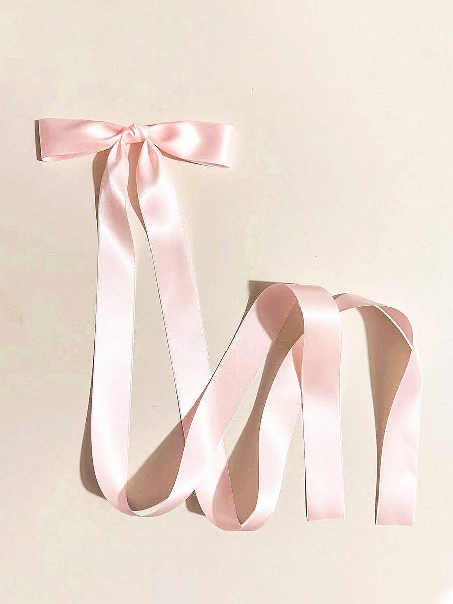 1pc Women's Hair Accessories, Minimalist Fashion Bow Hair Clip, Elegant Ballet Style Ribbon Hair Clip, Sweet & Cute Hairpin, Suitable For Daily Use, Claw Clips