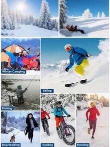 Unisex Warm Fleece Hood + Face Mask 2-In-1 - Adjustable Drawstring Windproof Balaclava For Winter Outdoor Activities - màu đen - Xem 5