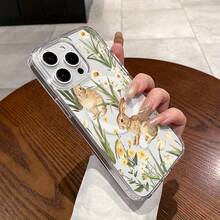 Funda magnética para phone 11/12/13/14/15/16/Pro Max. Diseño con conejito de Pascua clásico. Resistente, compatible, a prueba de golpes, de silicona. Elegante, duradera y fácil de usar - transparente - Ver 7