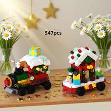 Christmas Building Block Set, Includes Rotating Christmas Tree, Gingerbread House, Christmas Train, Santa Claus, Christmas Stocking, Reindeer, Santa Claus, Apple House, Christmas Tree, Vintage Christmas Snow House, Holiday Decor Building Block Set, Creative Adult Holiday Gift, Adult Building Block Set, Suitable For Home Decor, Office Decor, Living Room Display, Home Accessories, New Year Gift, Party Gift, Christmas Gift - Multi-colored Christmas Tree House - View 23