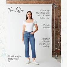 Kensie Jeans The Ella High-Rise Straight Leghalloween - Marina - View 7