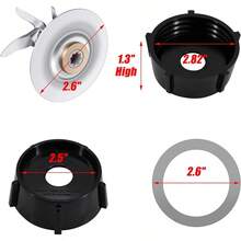 Replacement Parts Compatible With Oster Osterizer Blender Blade With Rubber Seal Gasket 4902 Jar Bottom 6 Point Fusion Blade 4980 For Smoothie Making Kitchen Food Processing And Beverage Preparation With Durable Design And LeakProof Performance