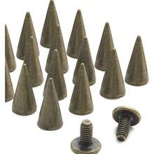 Sets Spikes And Studs 12MM Spikes Clothing Metal Studs Rivets Leather Punk Spikes Rivets Screw Back Studs And Spikes Clothing Shoes Belts Bags Hats 1532 Inch Bronze - Bronze - View 4