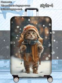 1个300克/平方米动物印花加厚行李箱，非常适合商务旅行、度假、旅行、托运行李和返校旅行。适用于20-28英寸的行李箱。行李箱罩，旅行箱罩，防尘罩，适合旅行度假。 - 彩色 - 查看 19