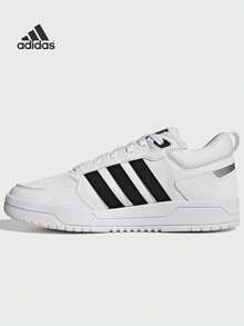 Adidas (ADIDAS) Adidas Neo 100DB Shock Absorbing Anti-Slip Durable Low-Top Casual Retro Basketball Sneakers, Unisex - Black and White - View 4