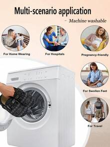 Leisfit Women's Autumn And Winter Velvet Flat Shoes, Comfortable And Breathable Round Toe Casual Shoes, Low Cut Adjustable Soft Soled Warm Home Casual Shoes, Suitable As Gifts For Wives And Mothers - Black Pattern - View 6