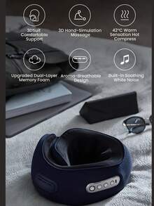 PHILIPS ماساج فيليبس ثلاثي الأبعاد شبيه بالإنسان يوفر دعمًا مريحًا بزاوية 360 درجة للرقبة