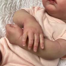 KsiTig Reborn Baby Dolls Silicone Girls 19inch Lifelike Toddler Realistic Babies Boys That Look Real Life Newborn Open Eyes - Màu be - Xem 4