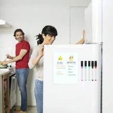 3 Pack Magnetic Dry Erase Board, 12inx 8in Erasable Refrigerator White BoardPlanner, Dry Erase Board Magnetic Home Kitchen Memo Grocery List, Grocery List, 5 Markers And Eraser