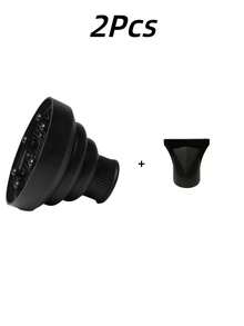 2/1pc Silicone Hair Dryer Diffuser, Universal Hair Dryer Diffuser Attachment In Black & Pink, Adjustable Temperature Resistant Diffuser, Hair Styling Tool Accessories - Multicolor - View 16