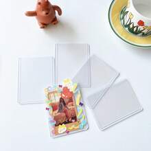 Film Coated Horizontal Version, Hard Card Cover, Small Card, Transparent Album, Idol Postcard, Photo, Card Film Clip Protective Cover