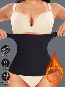 1pc Seamless Solid Color Waist Trainer For Women, Short Waist Cincher, Waist Shaper, Waist Trimmer, Abdominal And Waist Shaping Compression Corset, Breathable Waist Slimming Belt, Suitable For Sitting Long Hours, Fitness, Yoga, Sports, Sexy Design - Multicolor - View 13