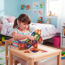 Imanes de Enseñanza, Set de 34 Piezas, Bloques Magnéticos 3D, Formas Geométricas Magnéticas Educativas para Niños, Rompecabezas Magnéticos Tridimensionales - 1 - Ver 9