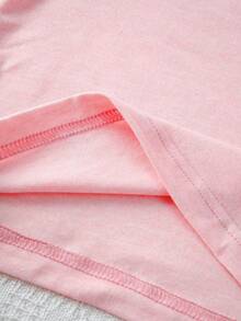 Mujer camiseta casual arte digital bebida fruta estampado gráfico relajada cuello redondo manga corta primavera verano uso diario T-shirt - Rosa - Ver 4