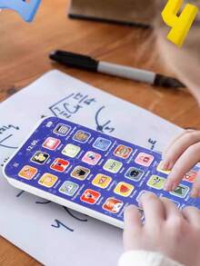 1 件儿童益智多功能学习电话，婴儿玩具带音乐，男孩女孩仿真电话，节日礼物