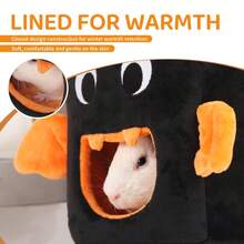 ITANDME Guinea Pig Hideout Guinea Pig Bed Hamster Hideaout Hamster Bed Rodent Square Cabin Halloween Ghost Design Small Animal Hideout For Small Guinea Pigs, Hamsters, Rats,Fancy Branch Mouse, Chinchillas, And Other Small Pets - View 6
