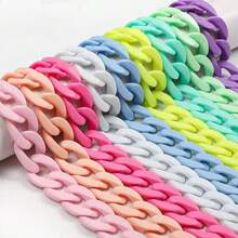 50 قطعة من وصلات السلسلة الاكريليكية بشكل قلب ودائرة مفتوحة لصنع المجوهرات DIY وإكسسوارات الهاتف، مناسبة لصنع هدايا للأصدقاء