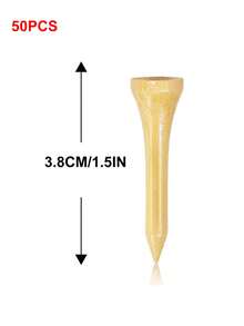 Paquete de 50 Piezas de Tees de Golf de 3 Tamaños de Madera de Bambú, Soporte talla grande Duradero y Estable para Bolas de Golf, Accesorios de Golf al por Mayor Personalizados, Envío Directo