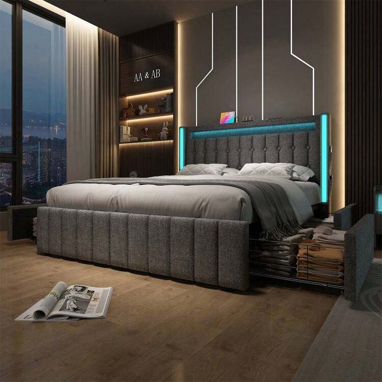 Beds - 灰色 - 查看 5
