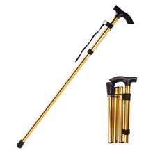 Foldable Hiking Pole, Aluminum Alloy Adjustable 5-Section Collapsible Walking Stick, Convenient For Outdoor Climbing, Trekking, Elderly Anti-Slip Cane