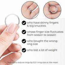 Resin Ring Adjuster, Invisible Ring Sizer Pad, Suitable For Loose Rings, Fits All Finger Sizes. Invisible Ring Sizer Adjuster, Suitable For Loose Rings - Multiple Finger Sizes Available, Comfortable And Protective. Adjustable Clear Tightener, Sizer Adjustment Tool, Jewelry Protector, Suitable For Loose Rings. Ring Adjuster Fits Any Ring, Multiple Sizes Available. Women's Ring Adjuster. - Multicolor - View 3