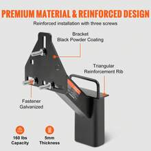 Spare Tire Carrier, Trailer Spare Tire Mount, 160 Lbs Capacity, Utility Trailer Accessories Fits Most 4 & 5 & 6 & 8 Lugs Wheels On 4", 4.25", 4.5", 4.75", 5", 5.5", 6", 6.5" Bolt Patterns - Spare Tire Carrier - View 4