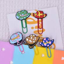 5 قطع/10 قطع مشابك قماش الجينز الجديدة، إشارات كتب للطلاب، مشابك ملفات DIY، مشابك ورق كبيرة بتصميمات كرتونية