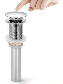 REDDRAGON Tapón de Drenaje del Fregadero, Desagüe de Pileta de Acero Inoxidable, Tapón de Drenaje Emergente del Baño, Drenaje Sin Orificio de Desbordamiento para Cocina, Antiobstrucción - 1 - Ver 3