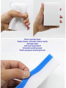 1/5-Piece Pack, Kitchen Magic Sponge Eraser, Foam Cleaning Pad, Multi-Functional Household Cleaning Sponge, Kitchen Dishwashing Sponge, Suitable For Cleaning Furniture, Kitchen, Bathroom, Bathtub, Sink, Floors, Walls, Etc. Cleaning Supplies, Household Tools, Suitable For Use In Schools, Kitchens, Bathrooms, Homes, Etc. - Multicolor - View 6