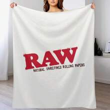 RAW Rolling Papers Throw Blanket Plush Wednesday For Sofa Thin Sofa Quilt Blankets - màu đen - Xem 1