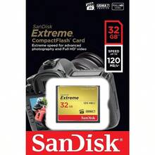 SanDisk 32GB Extreme CompactFlash Memory Card SDCFXSB032GG46Black Gold Red