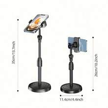 1PC Adjustable And Rotating Waterproof ABS Phone Holder For Desk,Adjustable Height,360 Degree Rotation Mobile Holder, Office Desk Accessories, Phone Stand For Video Recording And Live Streaming, Ergonomic Phone Holder