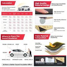157mil 18sqft Roll Pack Universal Sound Deadener - Closed Cell Foam Noise Deadening Material with Aluminum Foil TapeCar Trim Removal - Heat Shield Insulation Dampening - 18 pies cuadrados - Ver 1