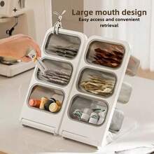 1个可拆卸斜角化妆品收纳盒，笔筒文具收纳盒，咖啡胶囊收纳盒，用于存放化妆刷、口红、化妆品、镊子、睫毛夹、化妆品配件 - 彩色 - 查看 4