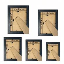 1pc Vintage Minimalist Photo Frame, Deep Walnut Color Frame Body, Wall Decor Or Desktop Display, Lightweight, Can Display Travel, Landscape, Animal, Friends & Family Photos, Suitable For Entryway, Living Room, Hallway, Bedroom