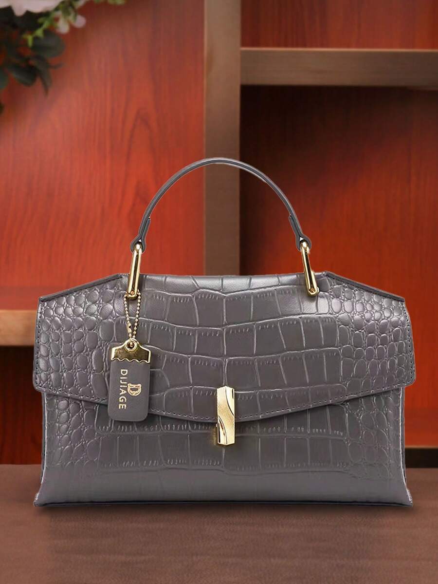 Nueva bolsa de mano de mujer de alta calidad con estampado de cocodrilo, bolso de mensajero simple y versátil, de lujo de alta gama, estilo de lujo discreto, adecuado para fiestas/cenas/exteriores/viajes