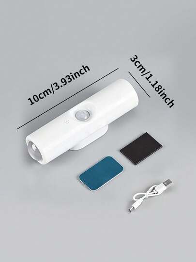 1pc Magnetic Rechargeable LED Wand Light, Motion Sensor Night Wireless Lamp, Battery Powered, Adhesive Rotatable, Portable Easy Installation, Adjustable Temperature Brightness, Corridor, Bathroom, Bedroom, Kitchen, Cabinet, Stairs, Entrance, Bedside, Table, Closet, Home Living Room Bedside Cordless Verlichting view 11