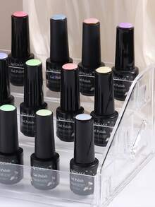120/240pcs Transparent Nail Polish Color Card Round Display Stickers, Nail Art Color Chart, Adhesive Stickers, Nail Salon Accessories, Fake Nail Display Stickers, Nail Polish Training DIY Practice Tools - Multicolor - View 8