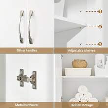 ¡RecomendadoSoBuy Armario de Pared para Baño Flotante Gabinete Alacena de Almacenamiento Muebles para Baño y Lavandería Organizador Gabinete de Despensa para Cocina(Blanco Sin línea de Cuchillo BZR200-W)¡Top de Temporada - Blanco - Ver 10