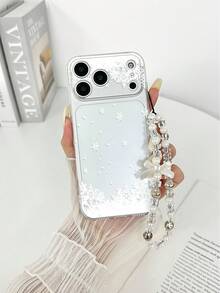 1 pezzo Custodia per telefono dipinta con fiocco di neve trasparente, antiurto, con accessorio braccialetto fatto a mano con perline, compatibile con iPhone 17pro/17Air /17/17promax16/11/16pro/16plus/16promax/16e/15Promax/13/14/12/XS/XR/7G/8P, Galaxy S25/S25PLUS/S25 Ultra/A16/A36/A26/A56/A50/A12, versione internazionale, non la versione domestica - Multicolore - Visualizzare 3